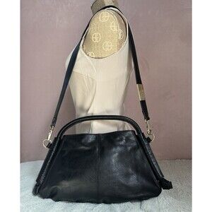 Foley & Corinna black leather vintage shoulder bag
